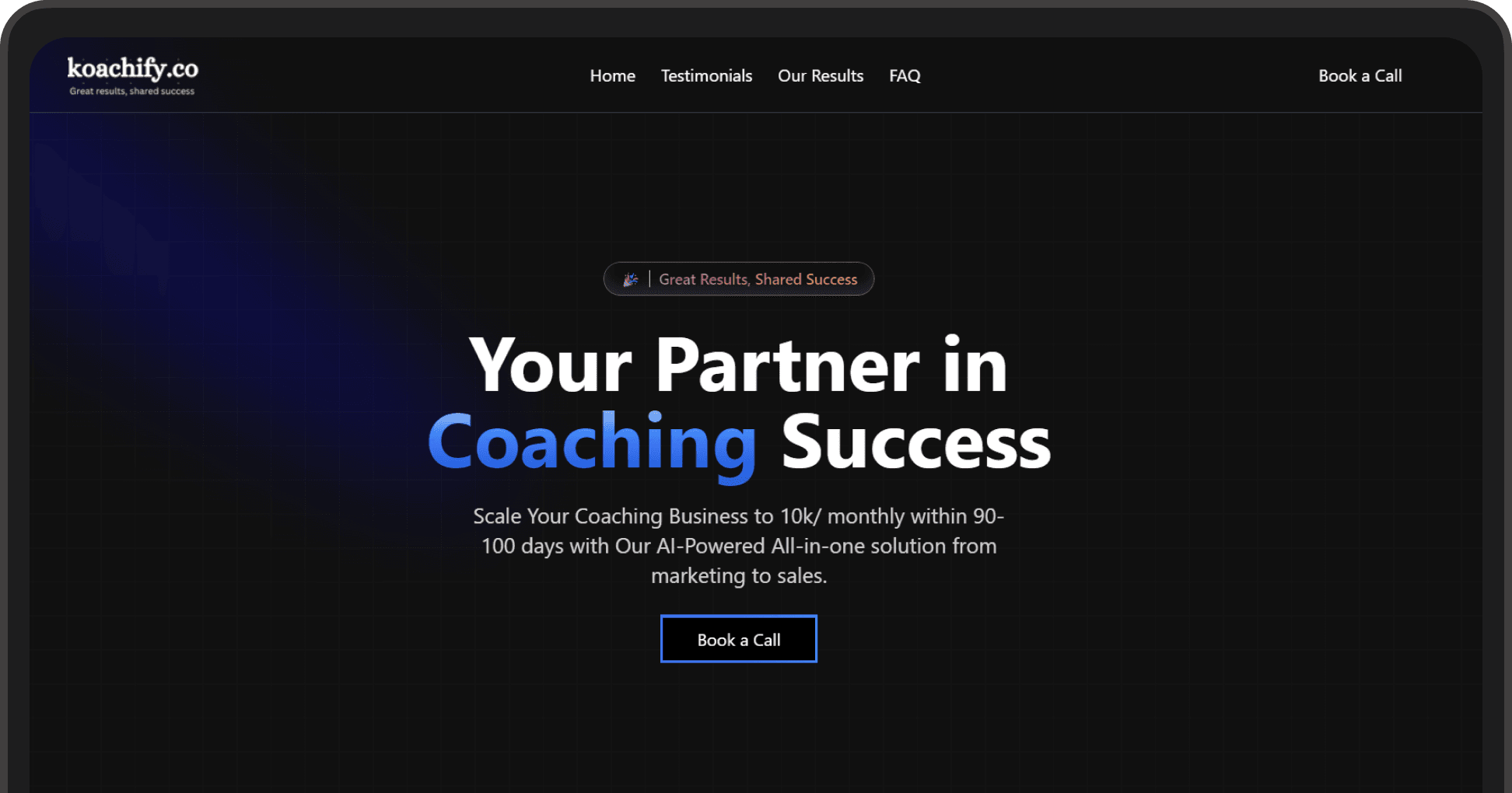 Koachify co Landing Page